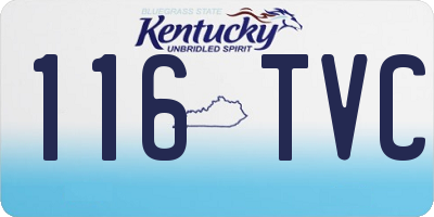 KY license plate 116TVC