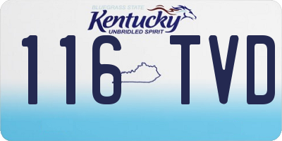 KY license plate 116TVD