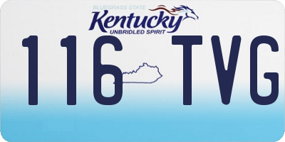 KY license plate 116TVG