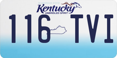 KY license plate 116TVI