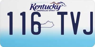 KY license plate 116TVJ
