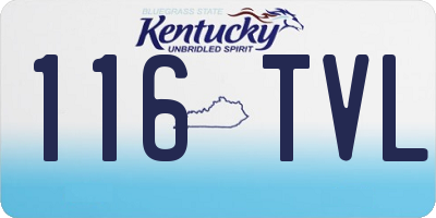 KY license plate 116TVL