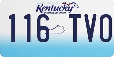 KY license plate 116TVO