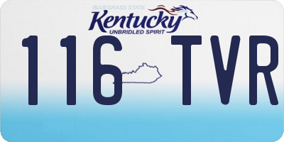 KY license plate 116TVR