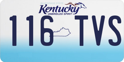 KY license plate 116TVS