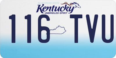 KY license plate 116TVU