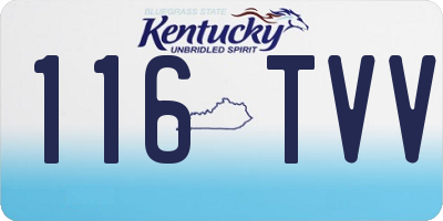 KY license plate 116TVV