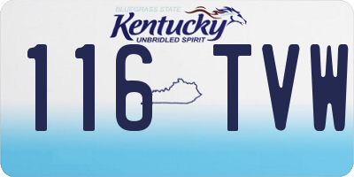 KY license plate 116TVW