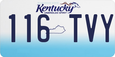 KY license plate 116TVY