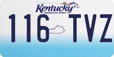 KY license plate 116TVZ