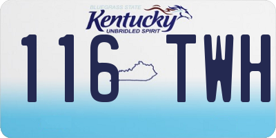 KY license plate 116TWH