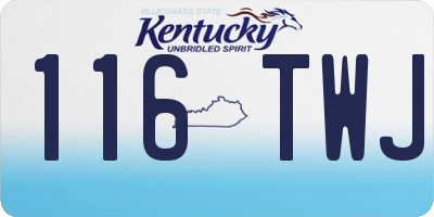 KY license plate 116TWJ