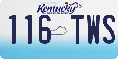 KY license plate 116TWS