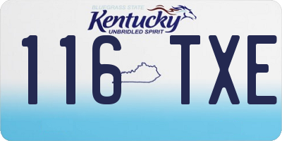 KY license plate 116TXE