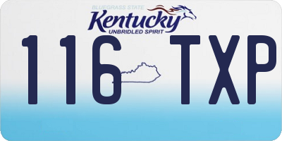 KY license plate 116TXP