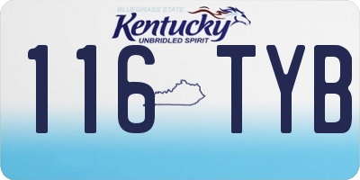 KY license plate 116TYB