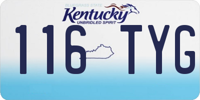 KY license plate 116TYG