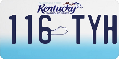 KY license plate 116TYH