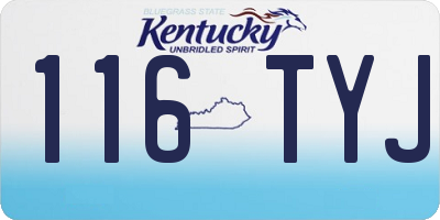 KY license plate 116TYJ