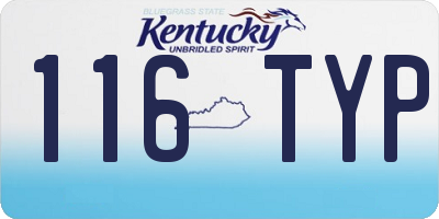 KY license plate 116TYP
