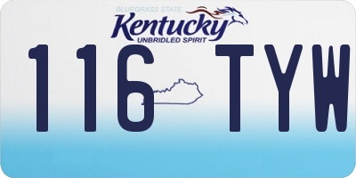 KY license plate 116TYW