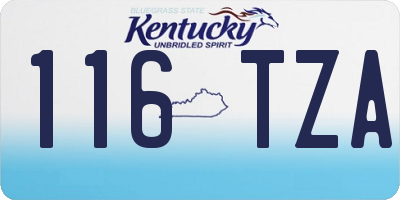 KY license plate 116TZA