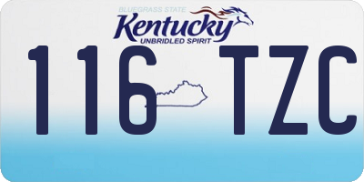 KY license plate 116TZC
