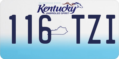 KY license plate 116TZI