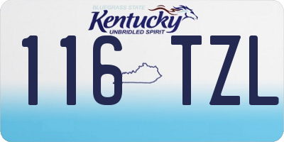 KY license plate 116TZL
