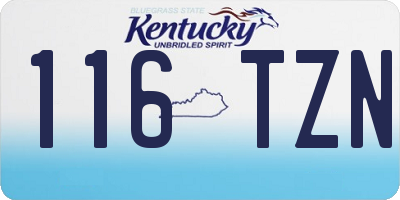 KY license plate 116TZN