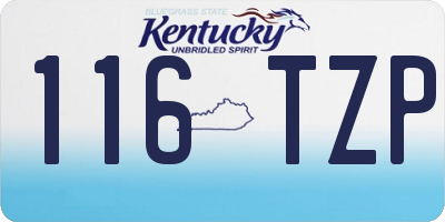 KY license plate 116TZP