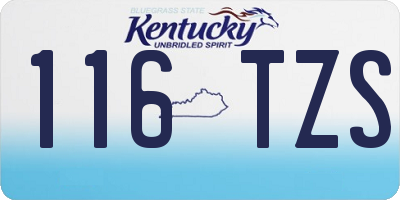KY license plate 116TZS