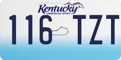 KY license plate 116TZT