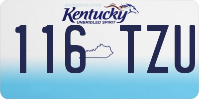 KY license plate 116TZU
