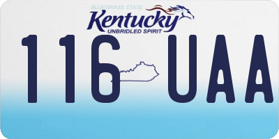 KY license plate 116UAA