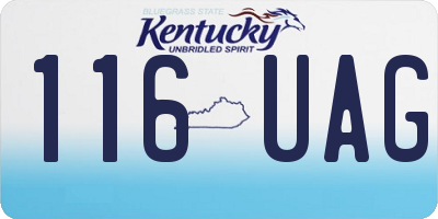 KY license plate 116UAG