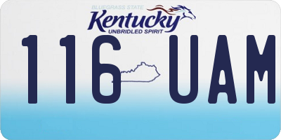 KY license plate 116UAM