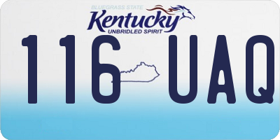 KY license plate 116UAQ