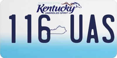 KY license plate 116UAS