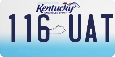 KY license plate 116UAT