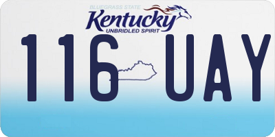 KY license plate 116UAY