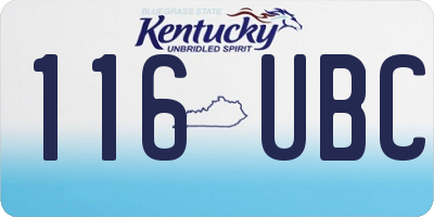 KY license plate 116UBC
