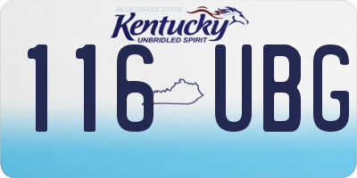 KY license plate 116UBG