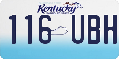 KY license plate 116UBH