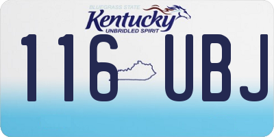 KY license plate 116UBJ