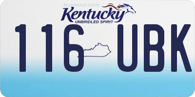 KY license plate 116UBK