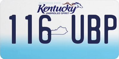 KY license plate 116UBP