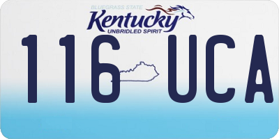 KY license plate 116UCA