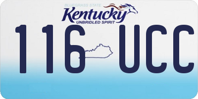 KY license plate 116UCC