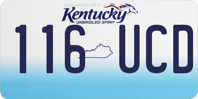 KY license plate 116UCD